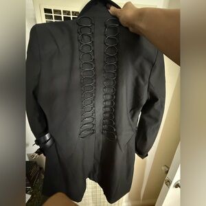 Gothic Women's Jacket with Lace-Up Detail